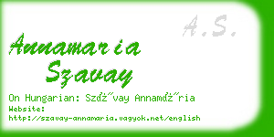 annamaria szavay business card